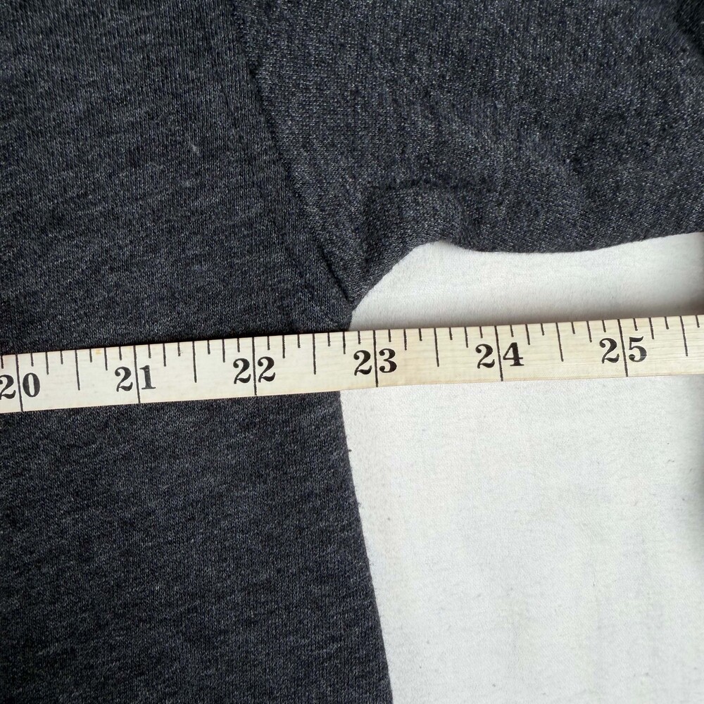 Old Navy Sweatshirt Womens Large Dark Charcoal Gray Lace Up Front Fleece Pullove - Picture 4 of 7